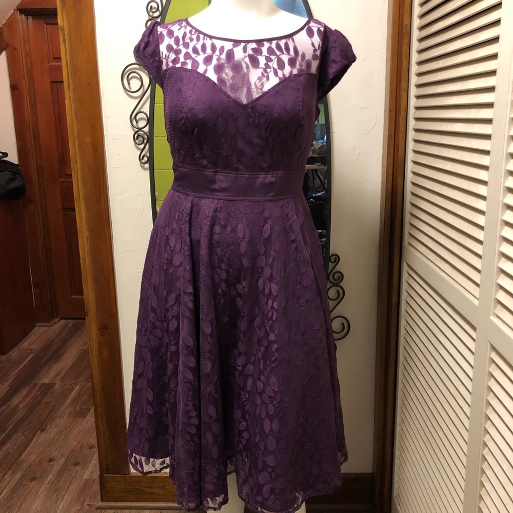 New eShatki Purple Lace Dress